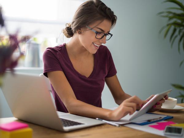 Professional Woman Using Tablet